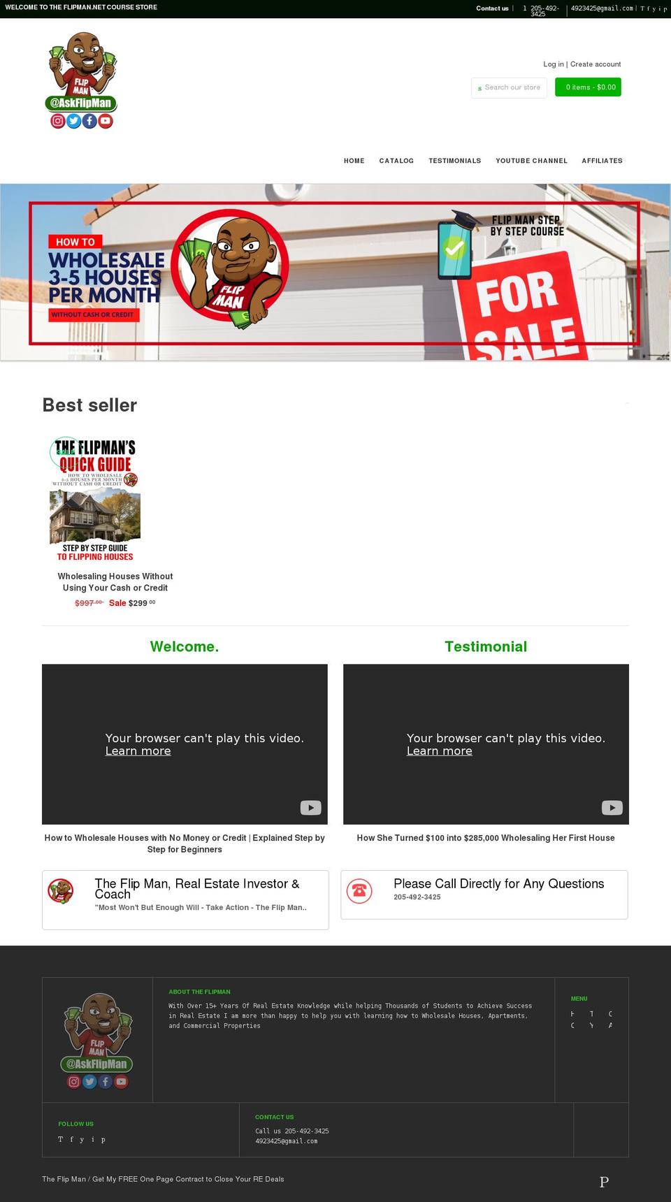 flipmanwear.com — Shopify storefront screenshot