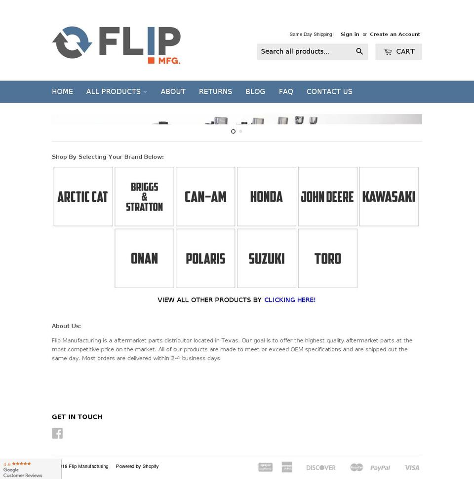 (Shop Powersports Theme) 2.0 Shopify theme site example flipmfg.biz