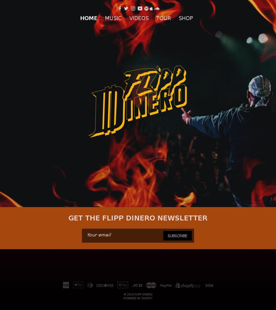 flippdinero.com — Shopify storefront screenshot