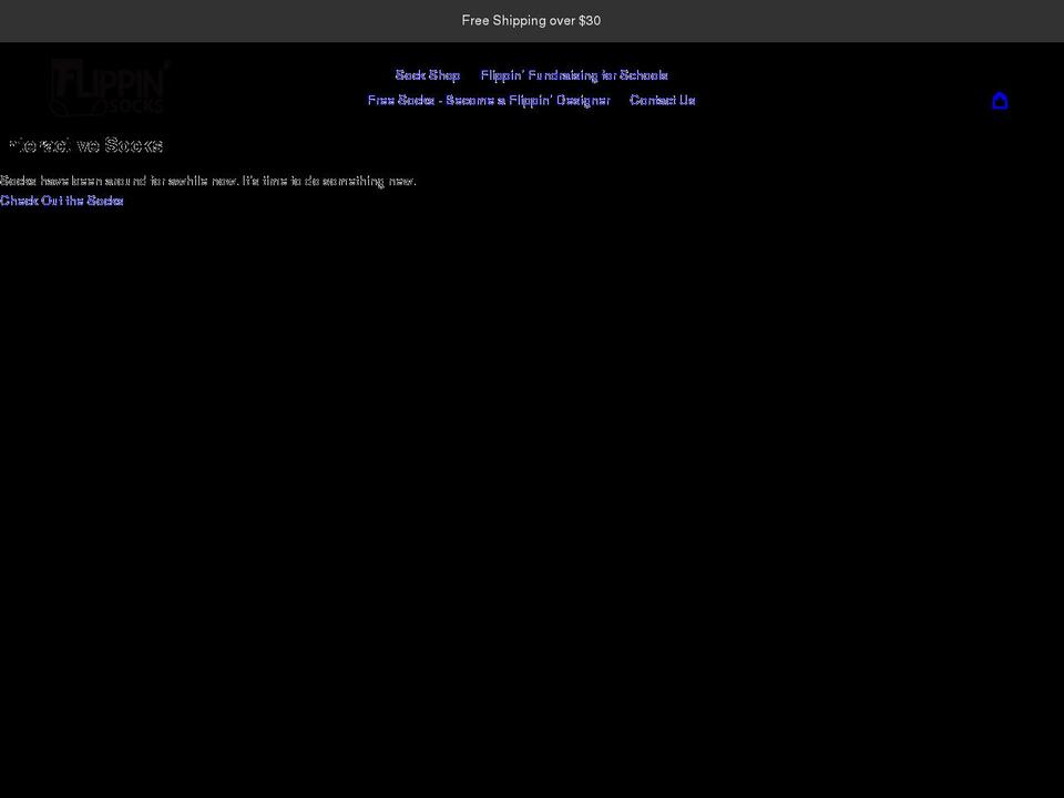flippinsocks.com shopify website screenshot