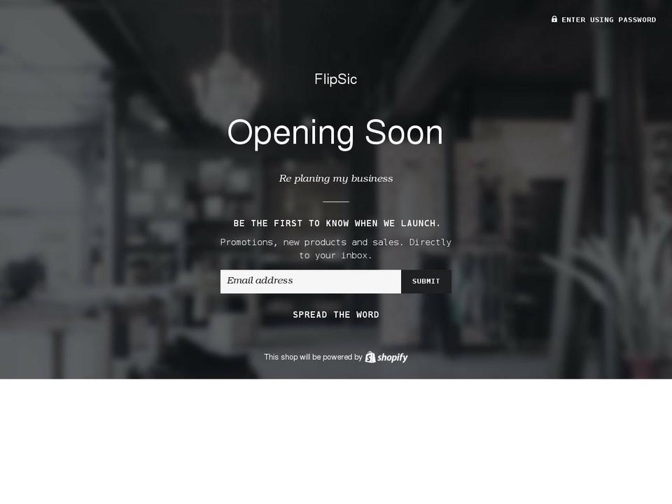 flipsic.com shopify website screenshot