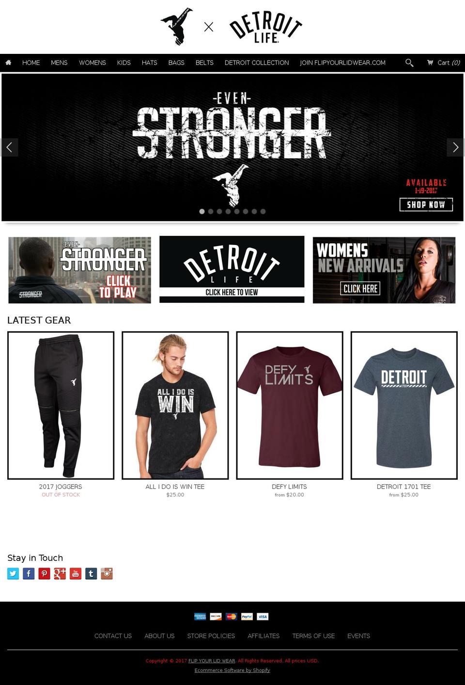 flipyourlidwear.com shopify website screenshot