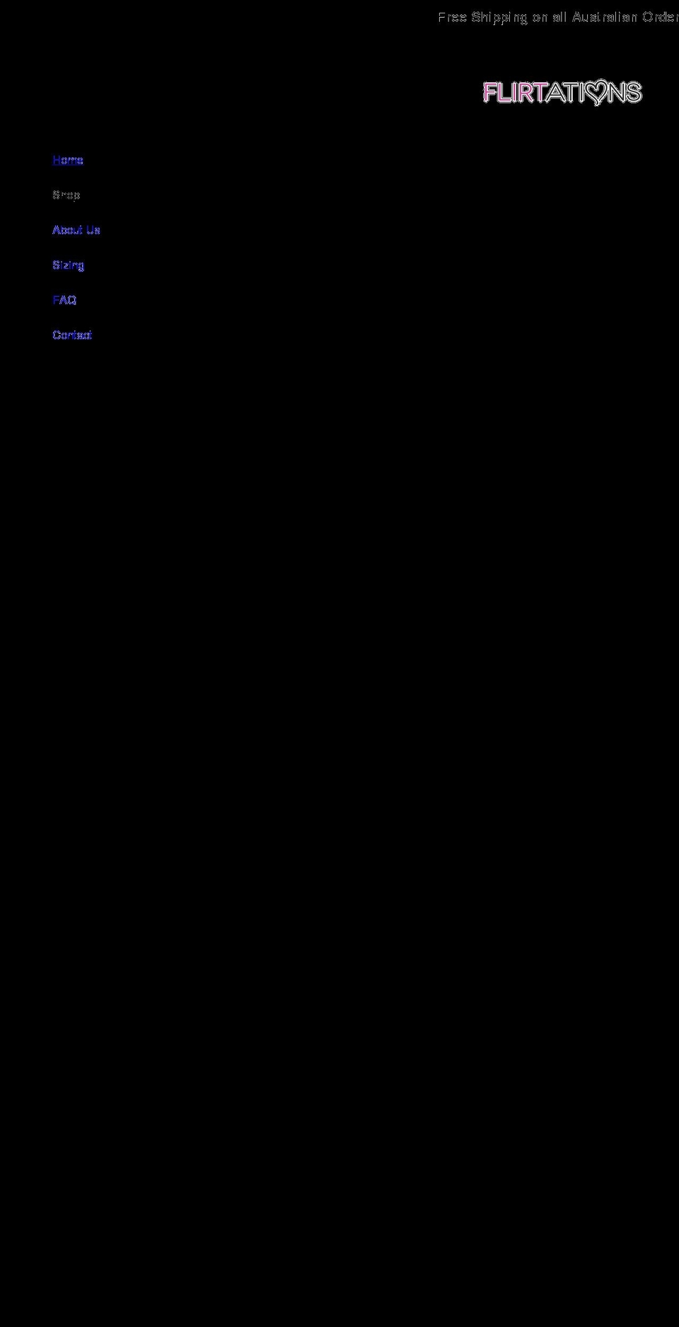flirtations.com.au shopify website screenshot