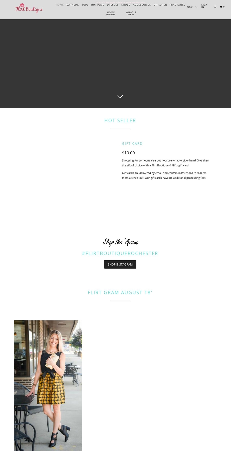 flirtboutique.online shopify website screenshot