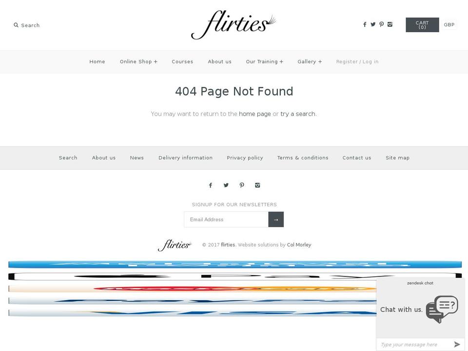 flirtieslashes.com shopify website screenshot