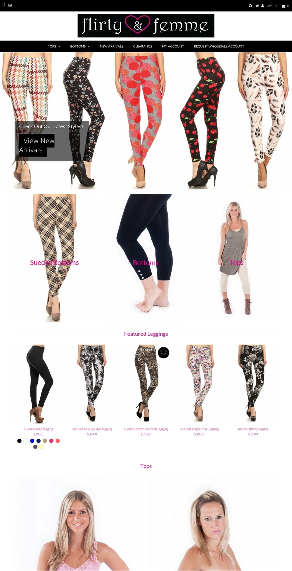 flirtyandfemme.com shopify website screenshot