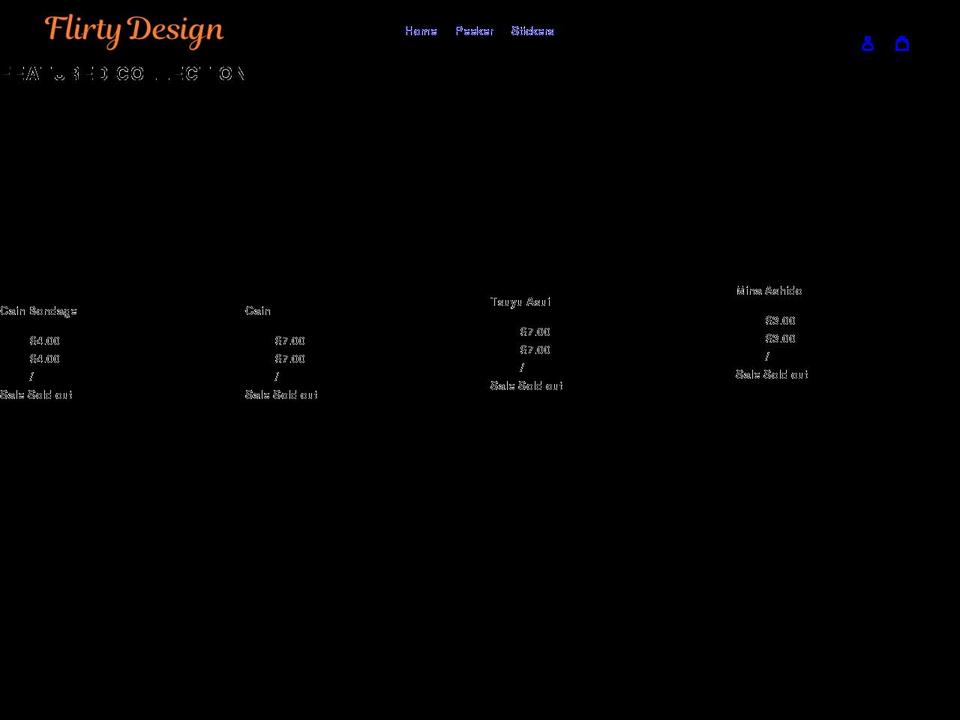 flirtydesign.com shopify website screenshot
