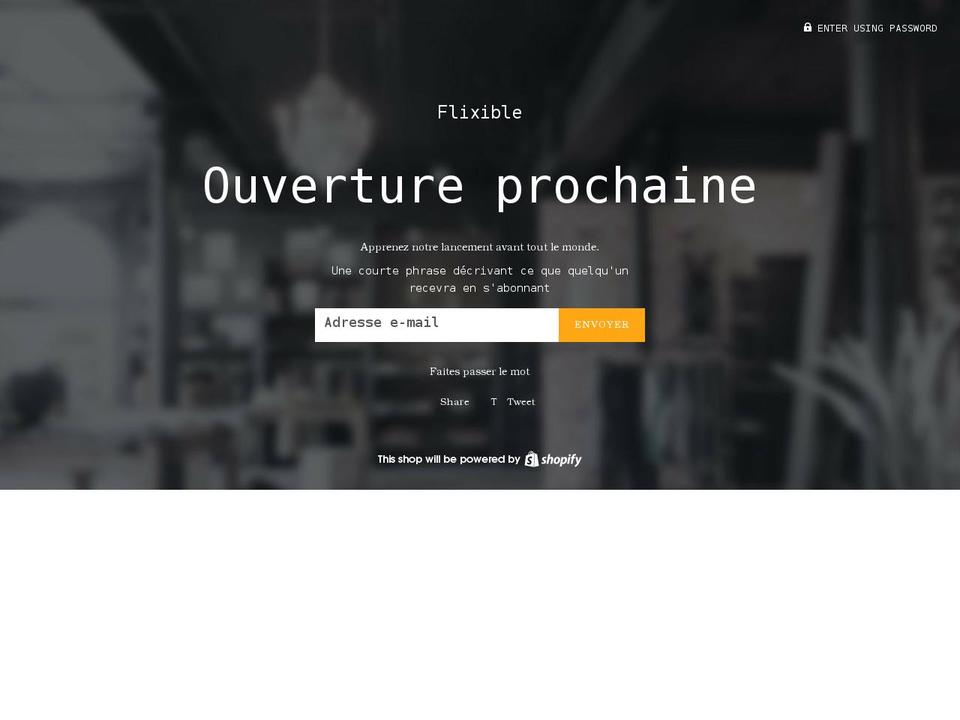 flixible.shop shopify website screenshot