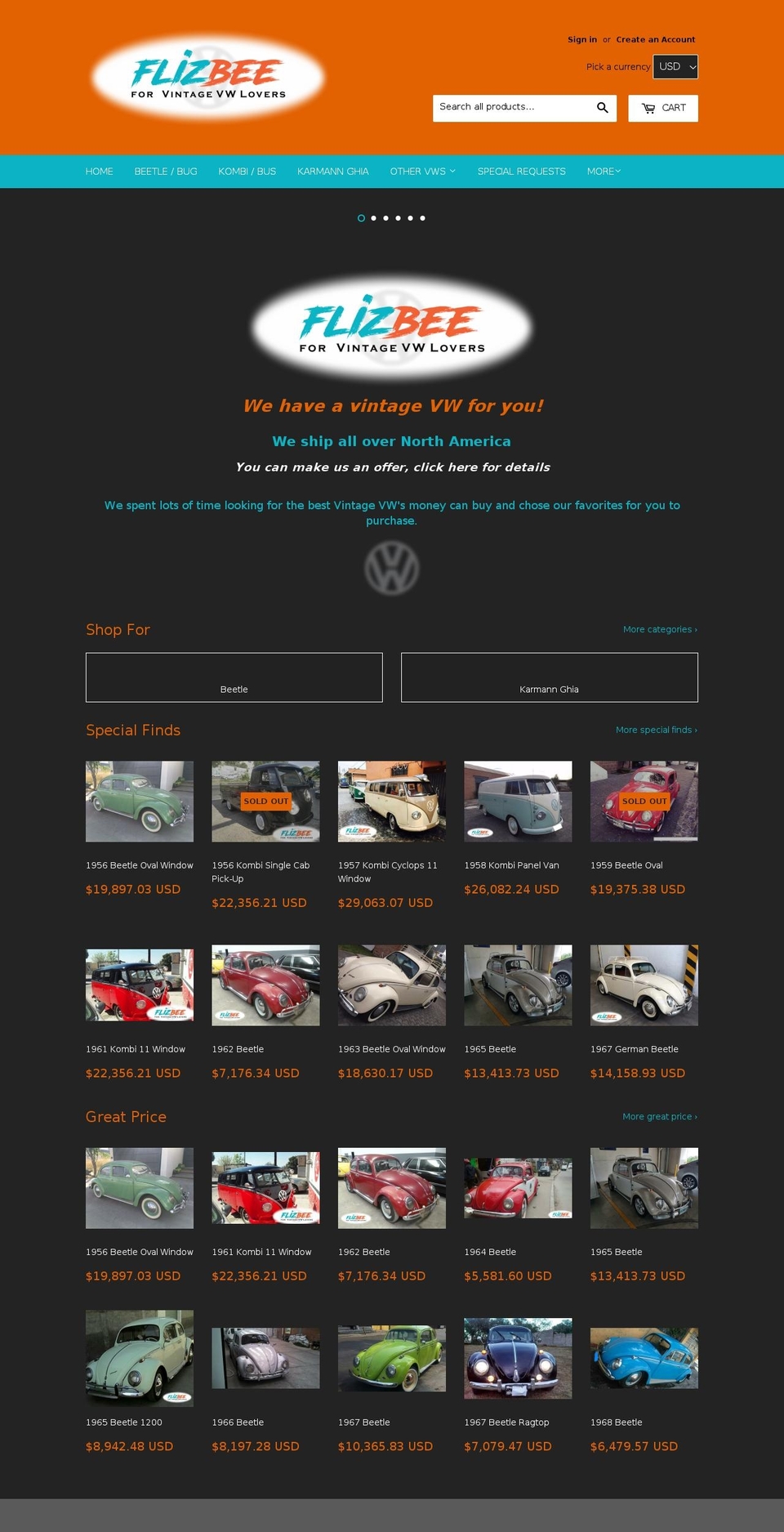 flizbee.com shopify website screenshot
