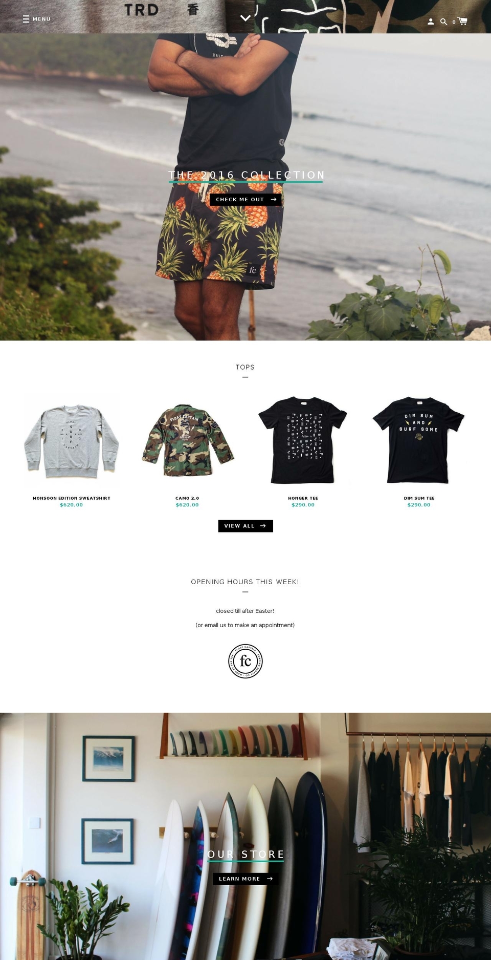 floatcaptain.com shopify website screenshot