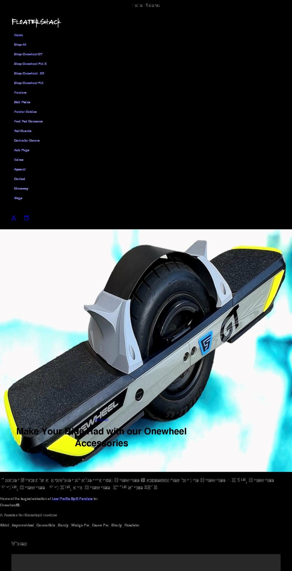 floatershack.com shopify website screenshot