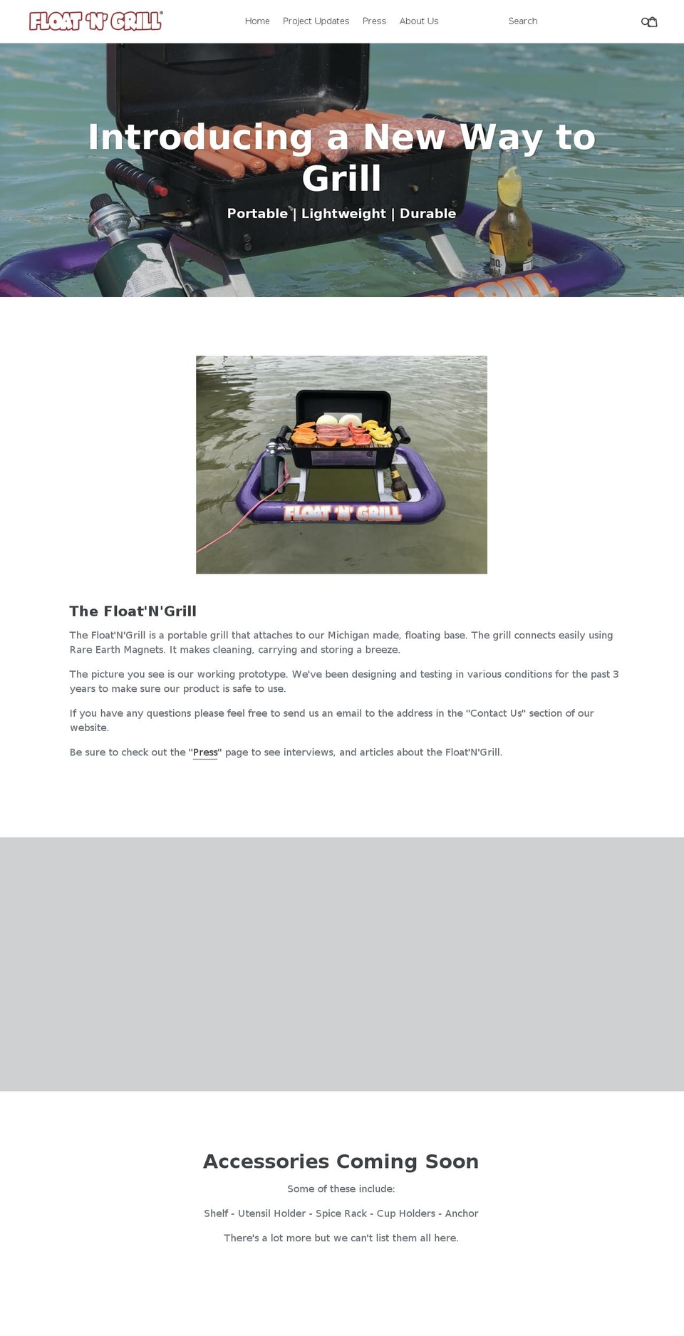floatingbbq.com — Shopify storefront screenshot