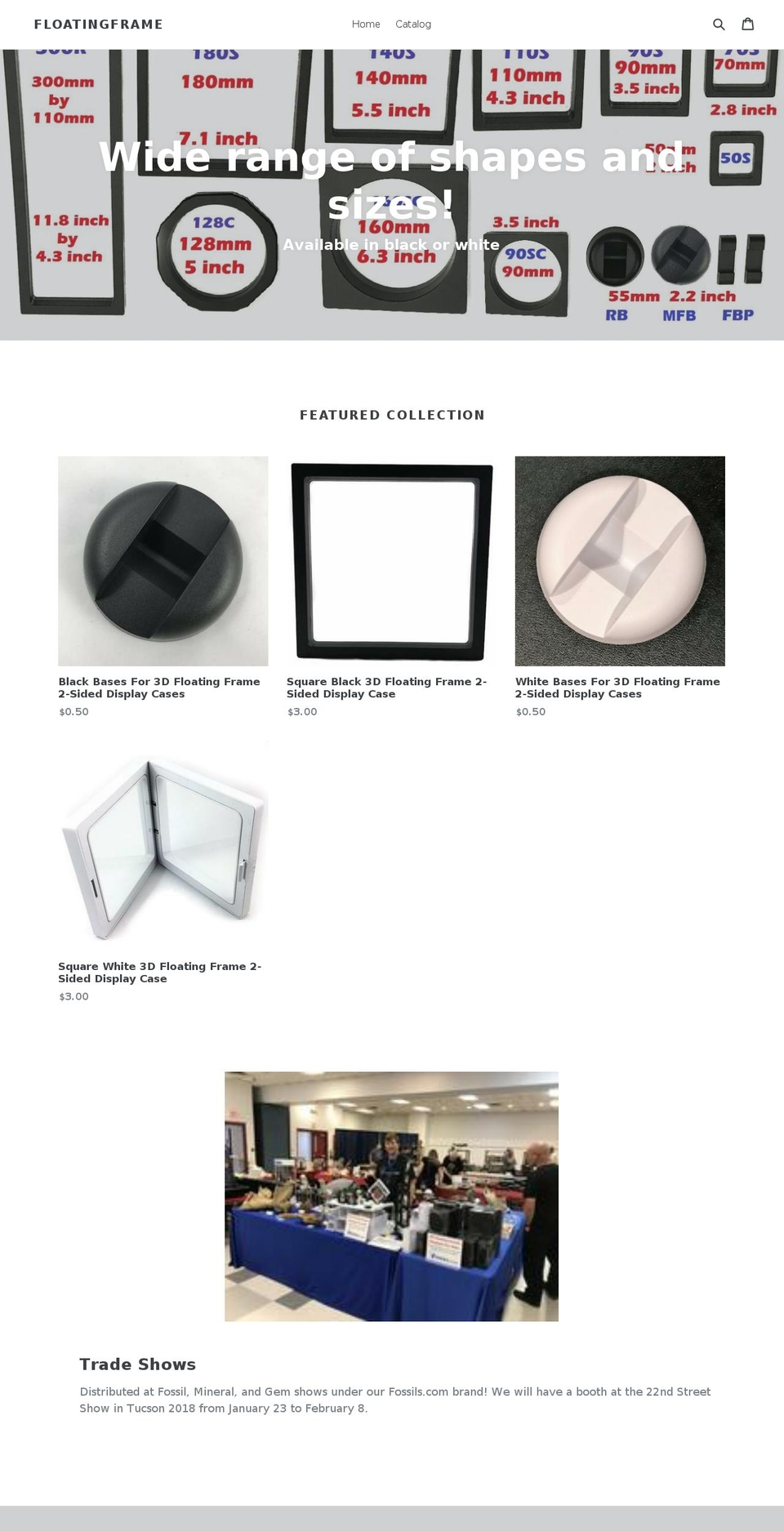 floatingframe.net shopify website screenshot