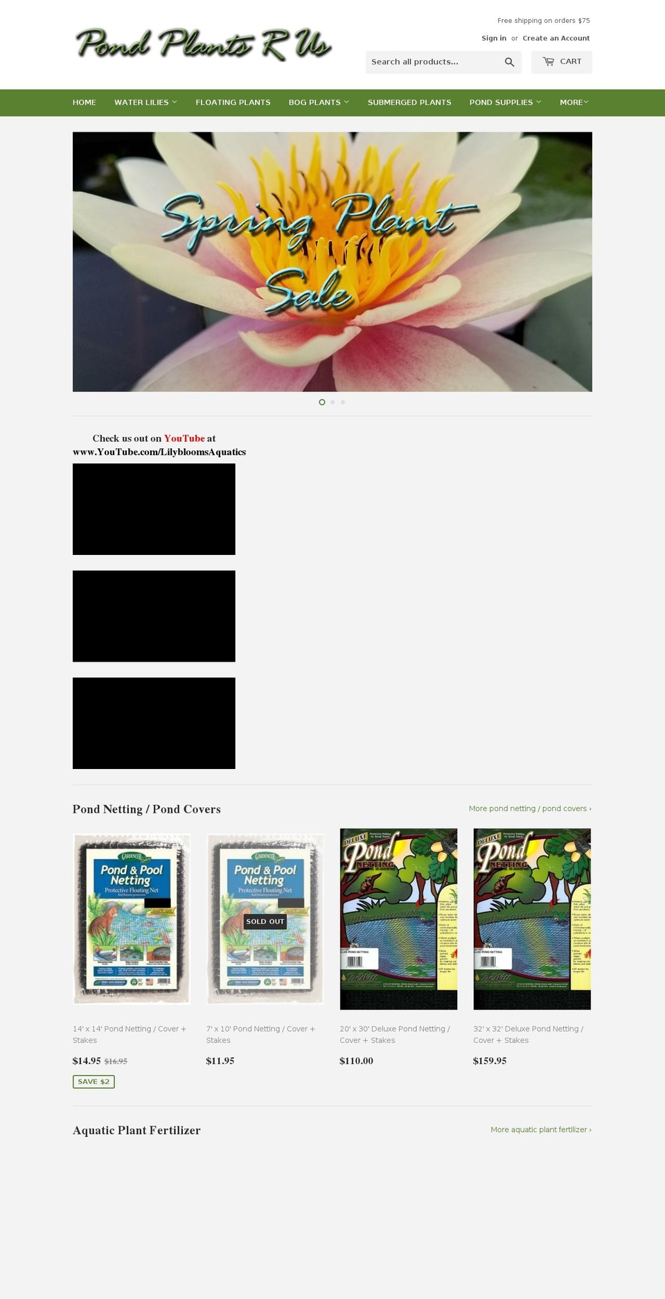 floatingplantsrus.com — Shopify storefront screenshot