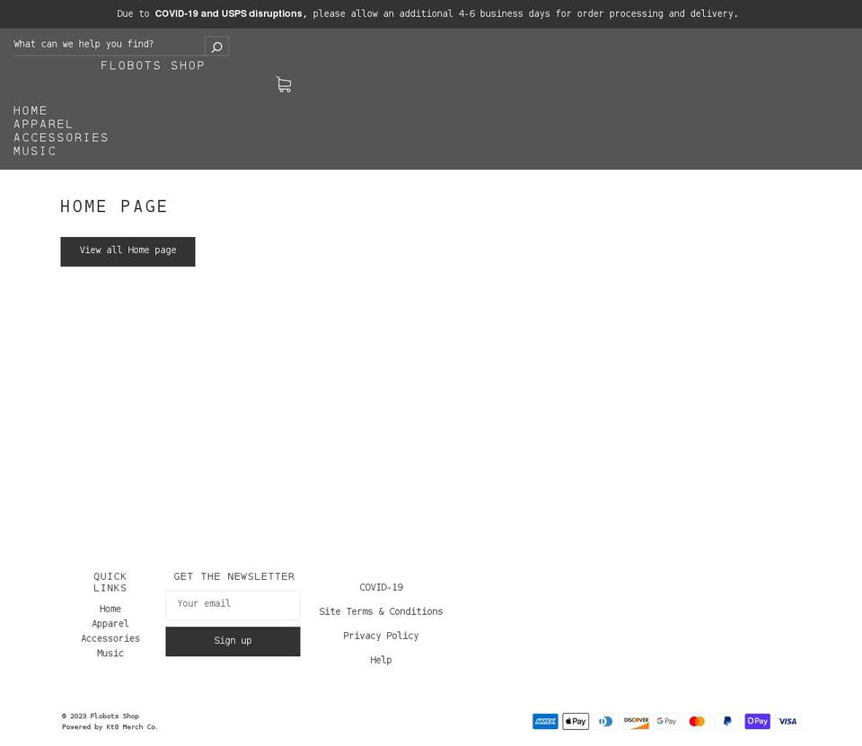 flobotsmerch.com shopify website screenshot