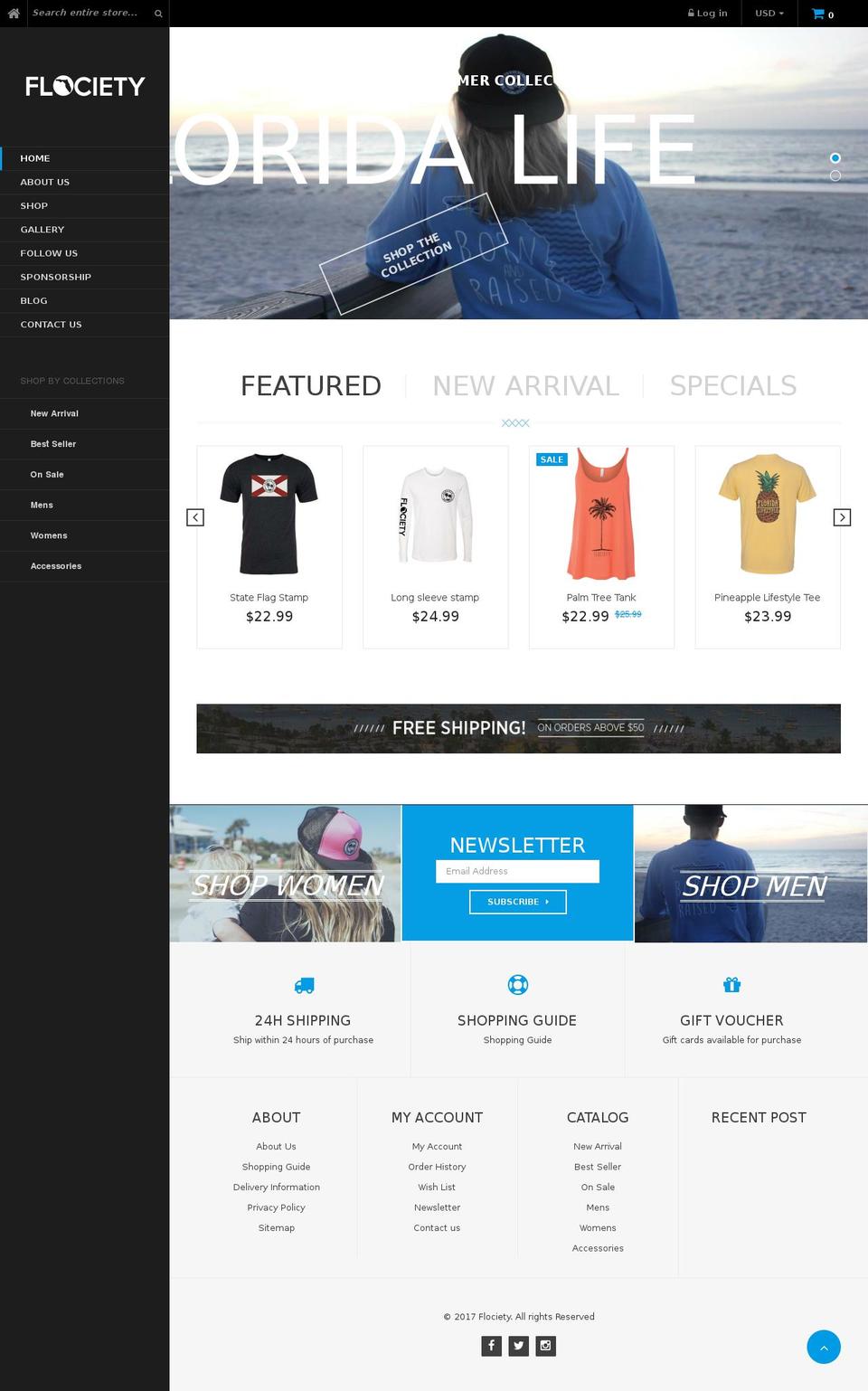 flociety.com shopify website screenshot