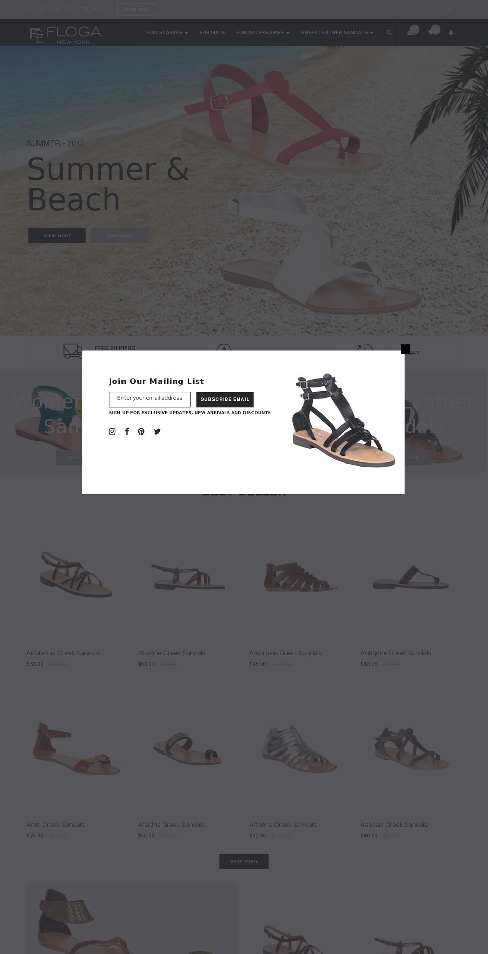 flogainc.com shopify website screenshot