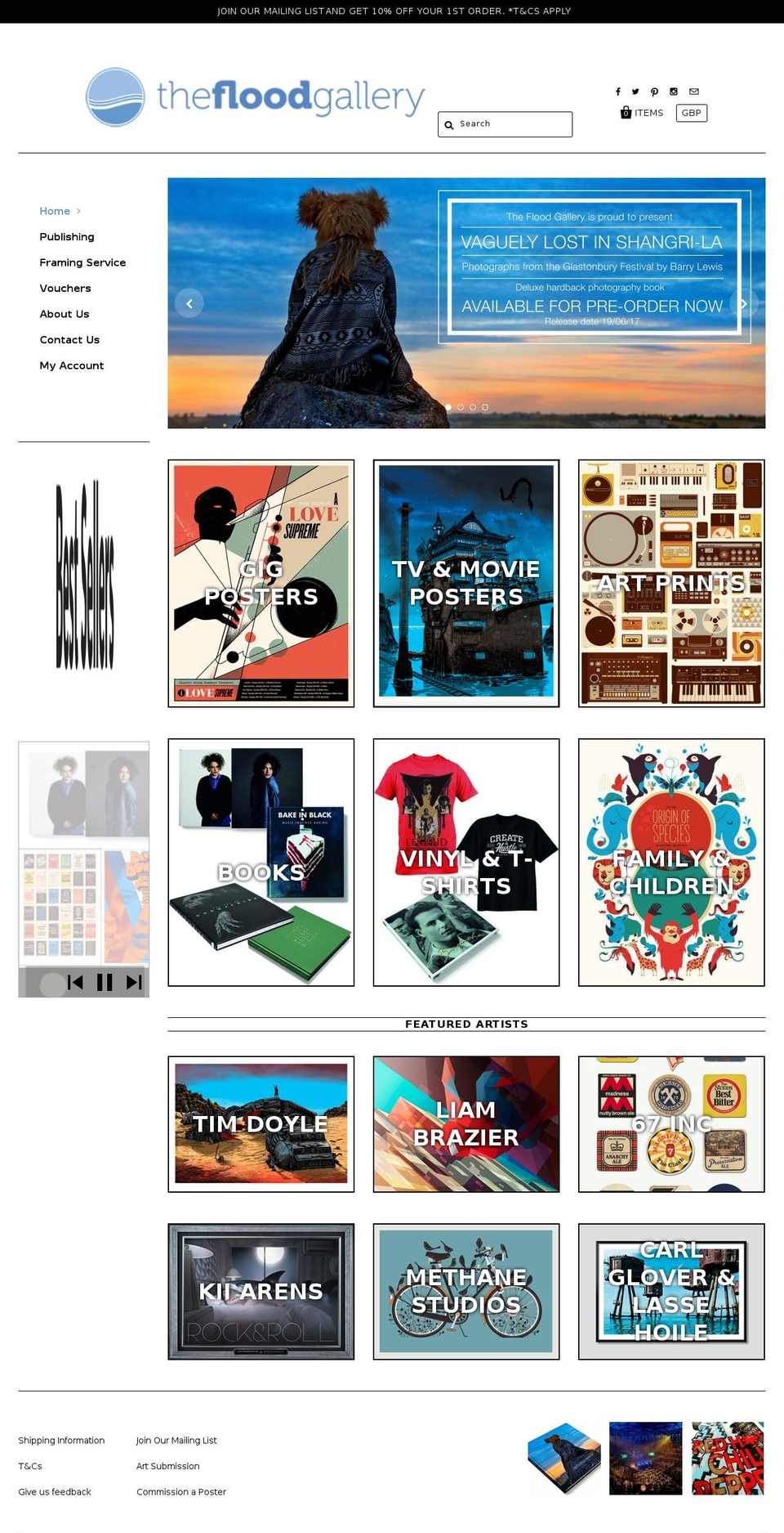 floodgallery.com shopify website screenshot