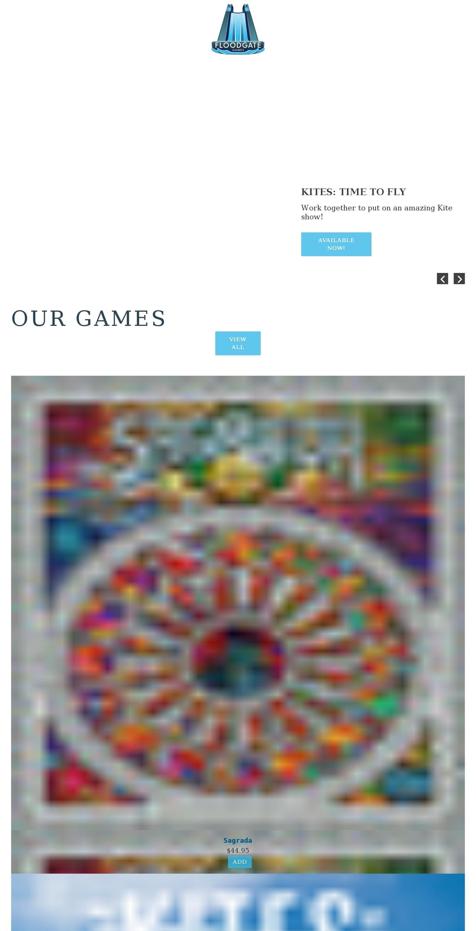 floodgate.games shopify website screenshot