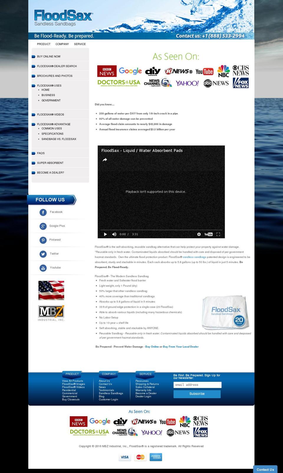 floodsax.us.com shopify website screenshot