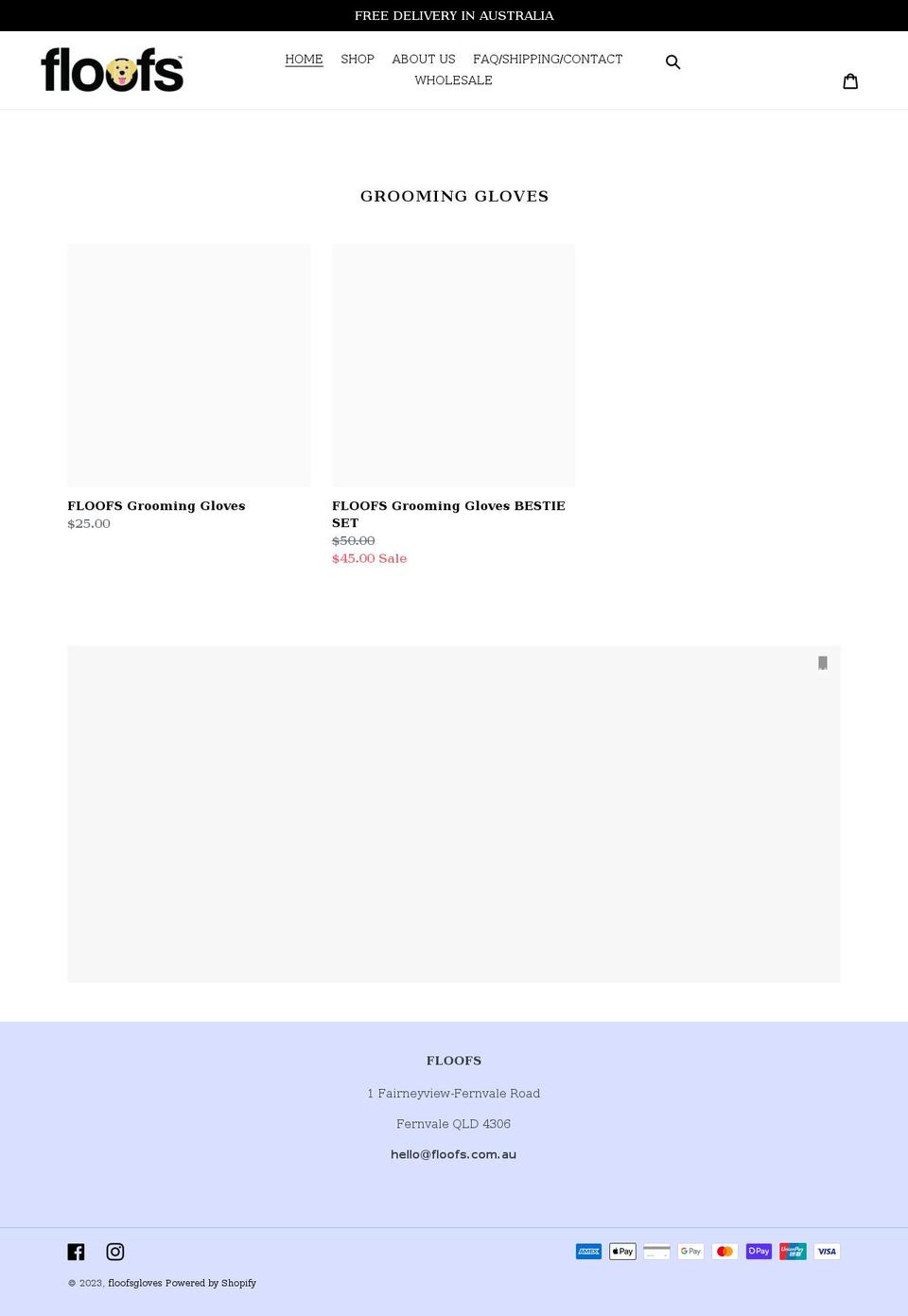 floofs.com.au shopify website screenshot