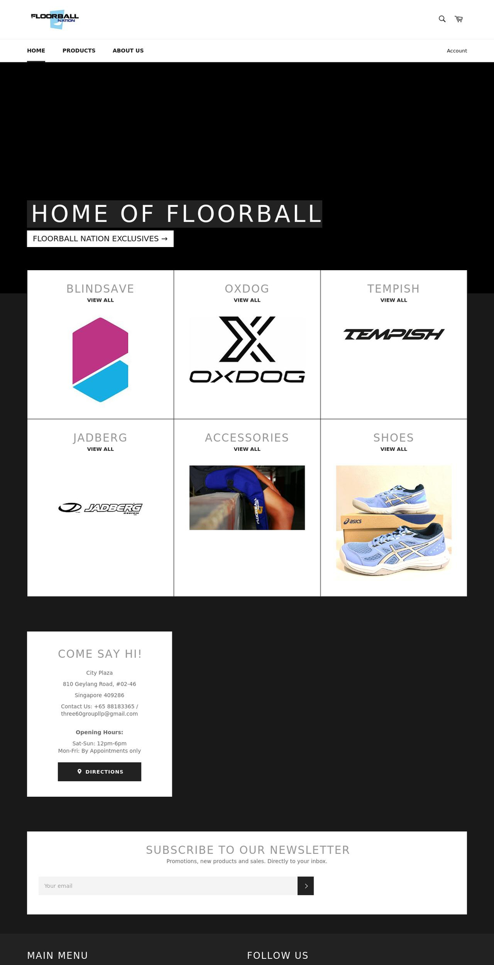 floorballnation.com shopify website screenshot