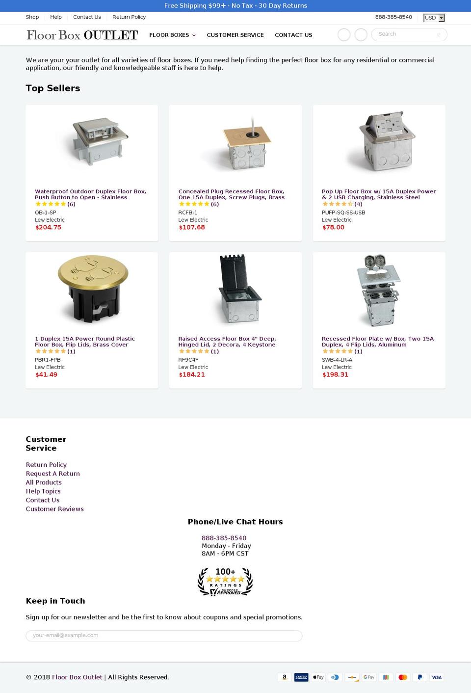 floorboxoutlet.com — Shopify storefront screenshot