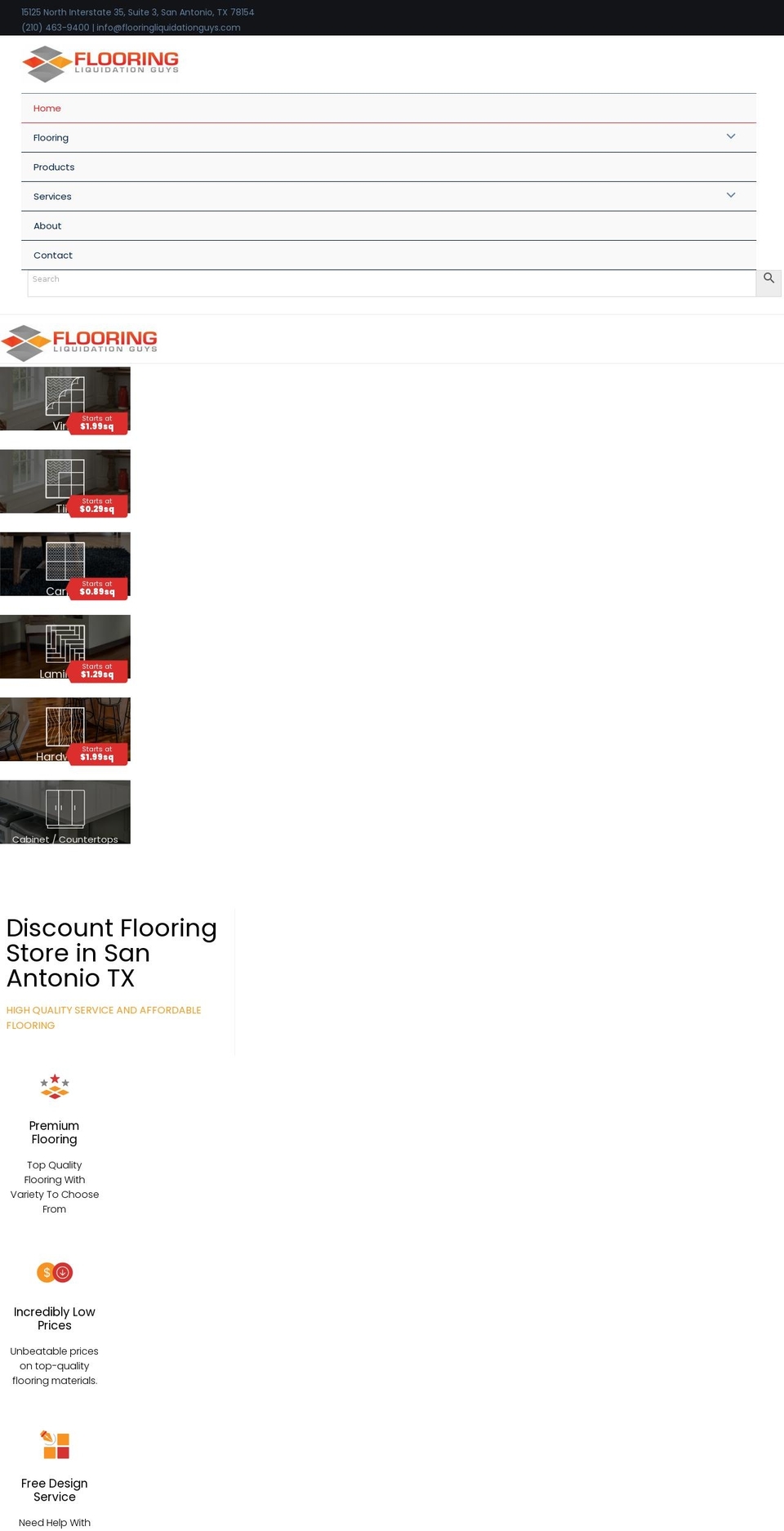 flooringliquidationguys.com shopify website screenshot