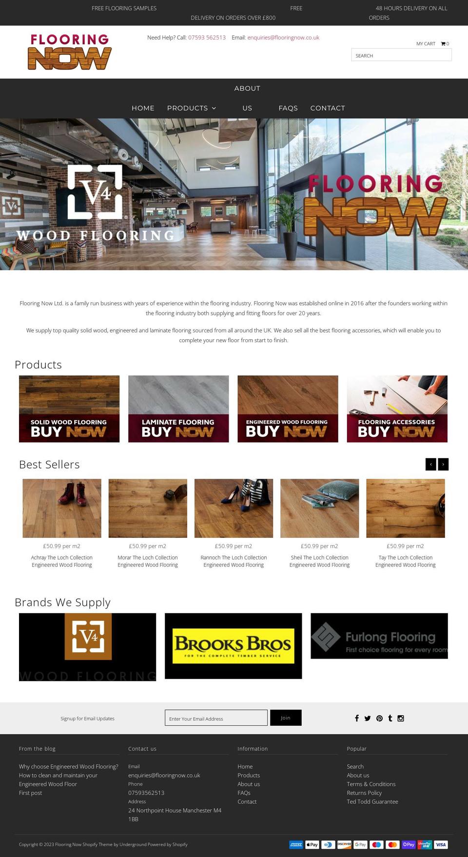 flooringnow.co.uk shopify website screenshot