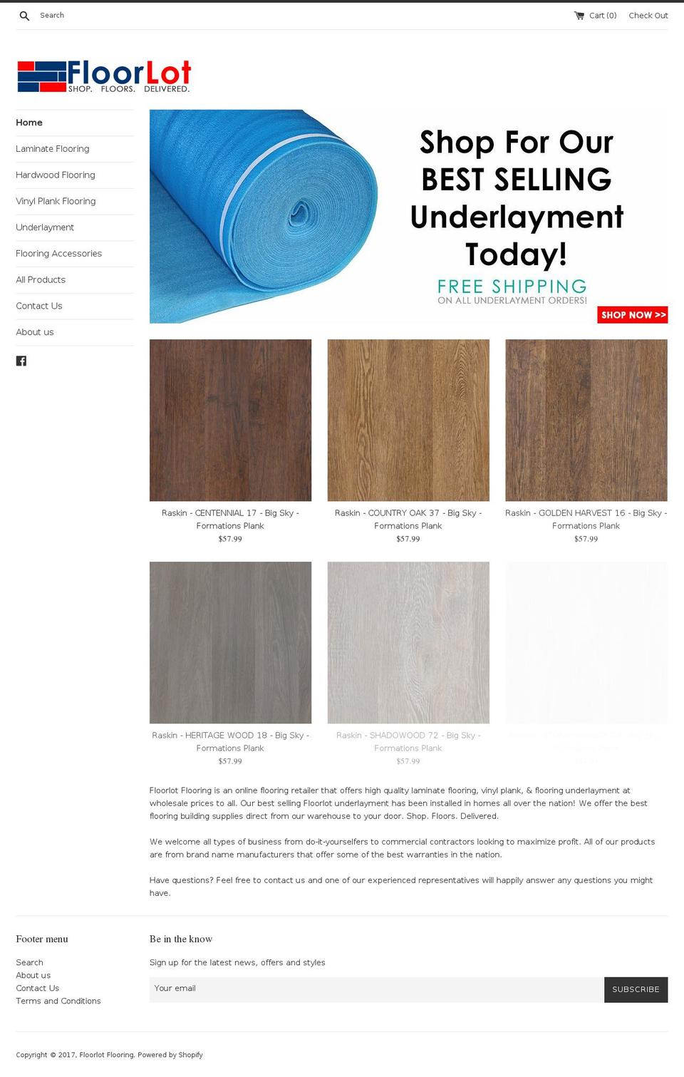 floorlot.com shopify website screenshot