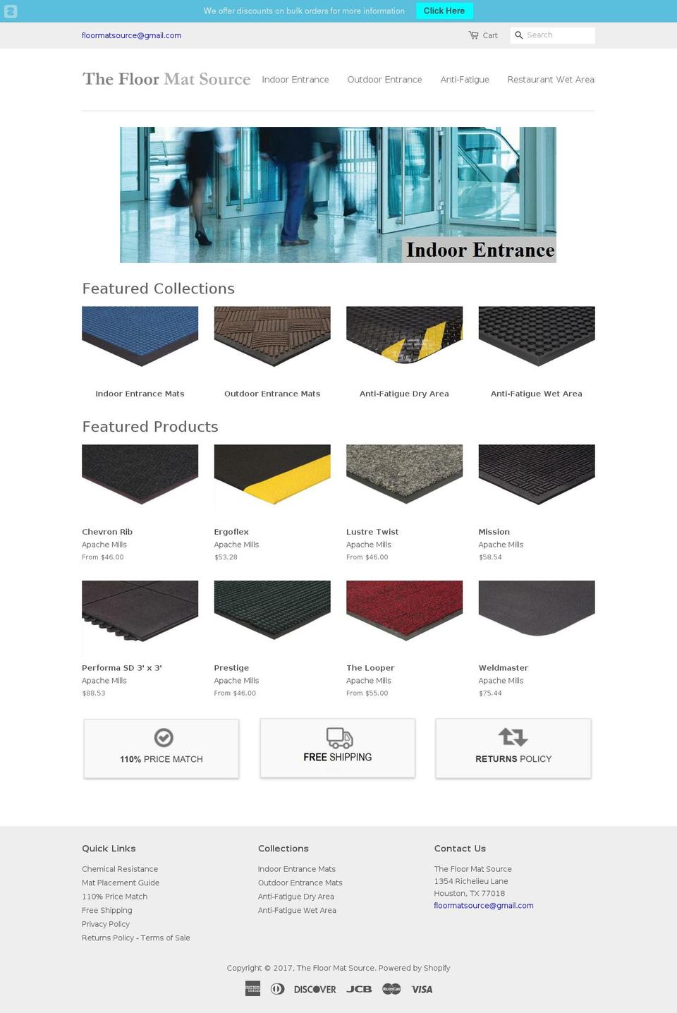 floormatsource.com shopify website screenshot
