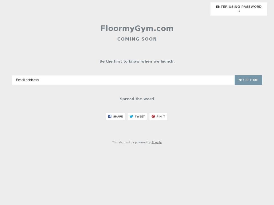 floormygym.com shopify website screenshot