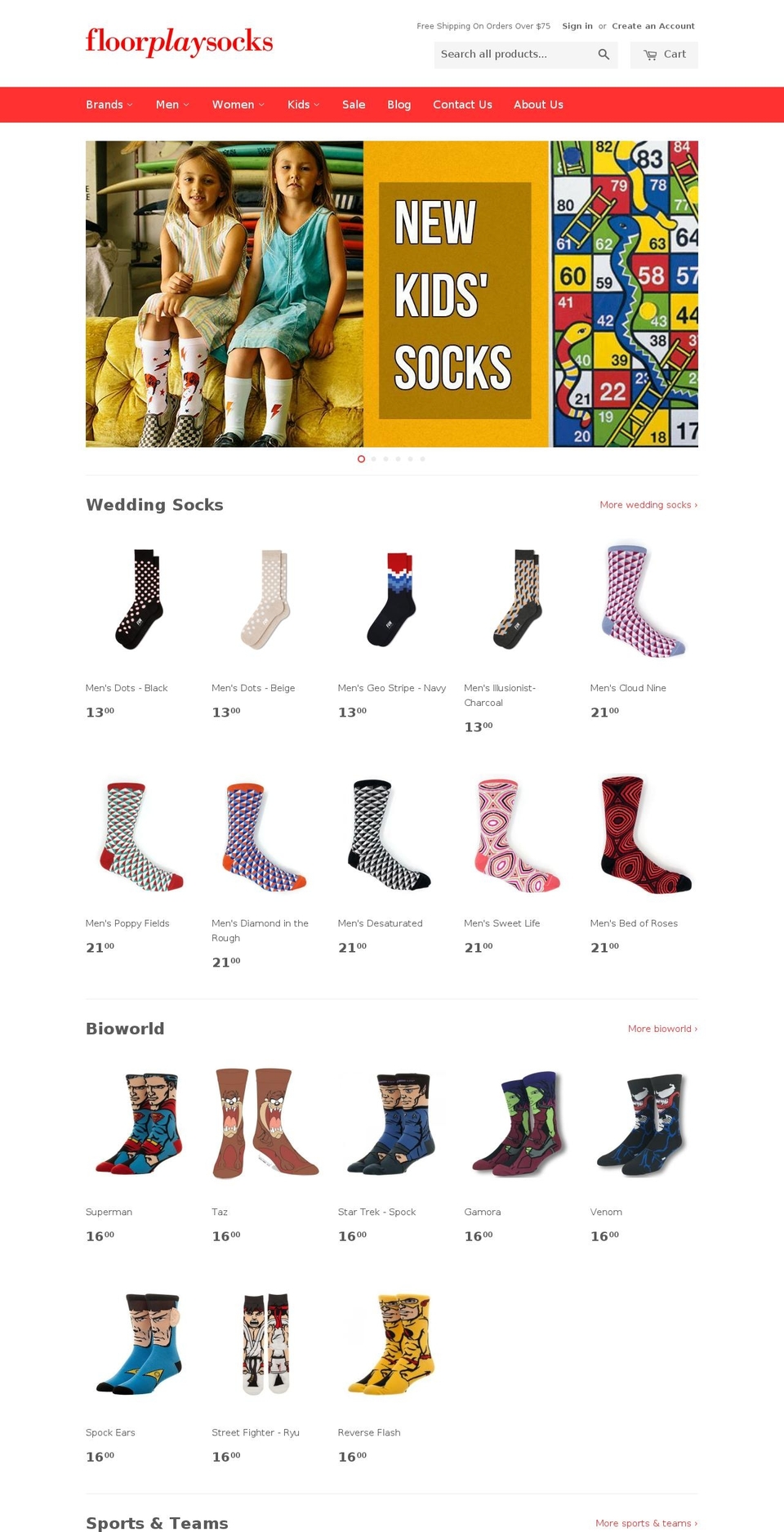 E-Mail Update Shopify theme site example floorplaysock.com