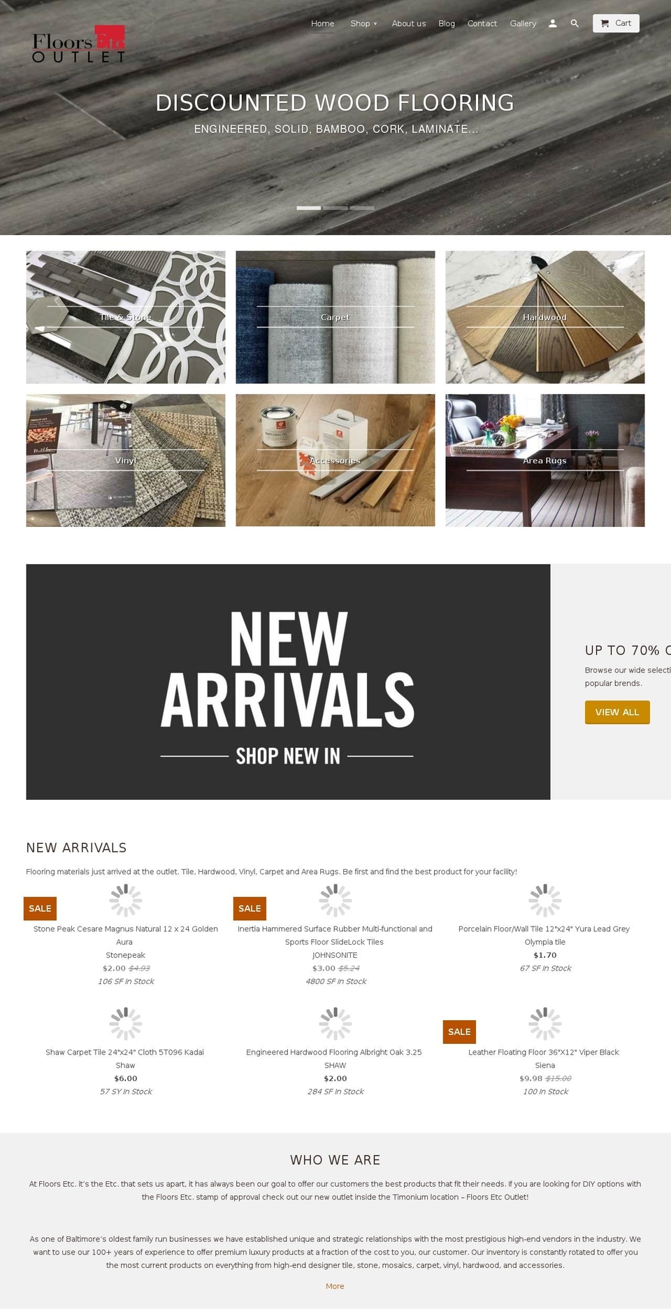 floorsetcoutlet.com shopify website screenshot