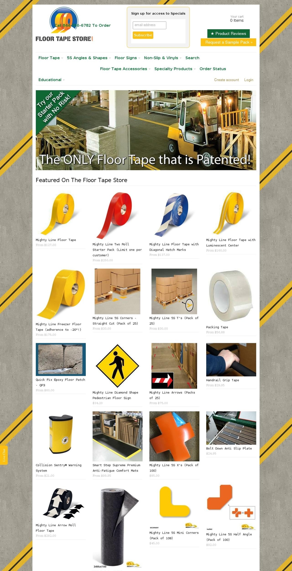 Mightlyline Shopify theme site example floortapehq.net