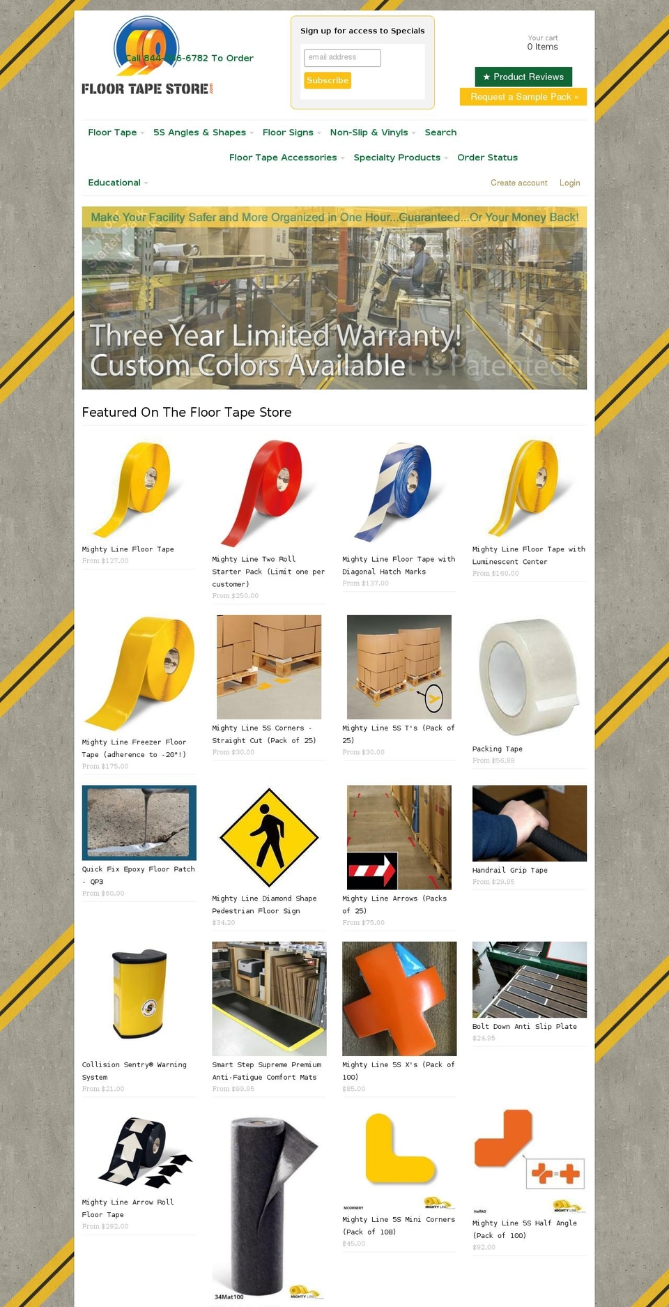 Mightlyline Shopify theme site example floortapestore.net