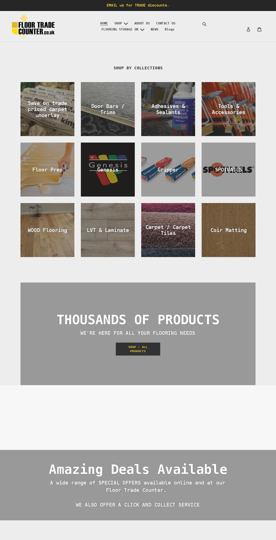 floortradecounter.co.uk shopify website screenshot