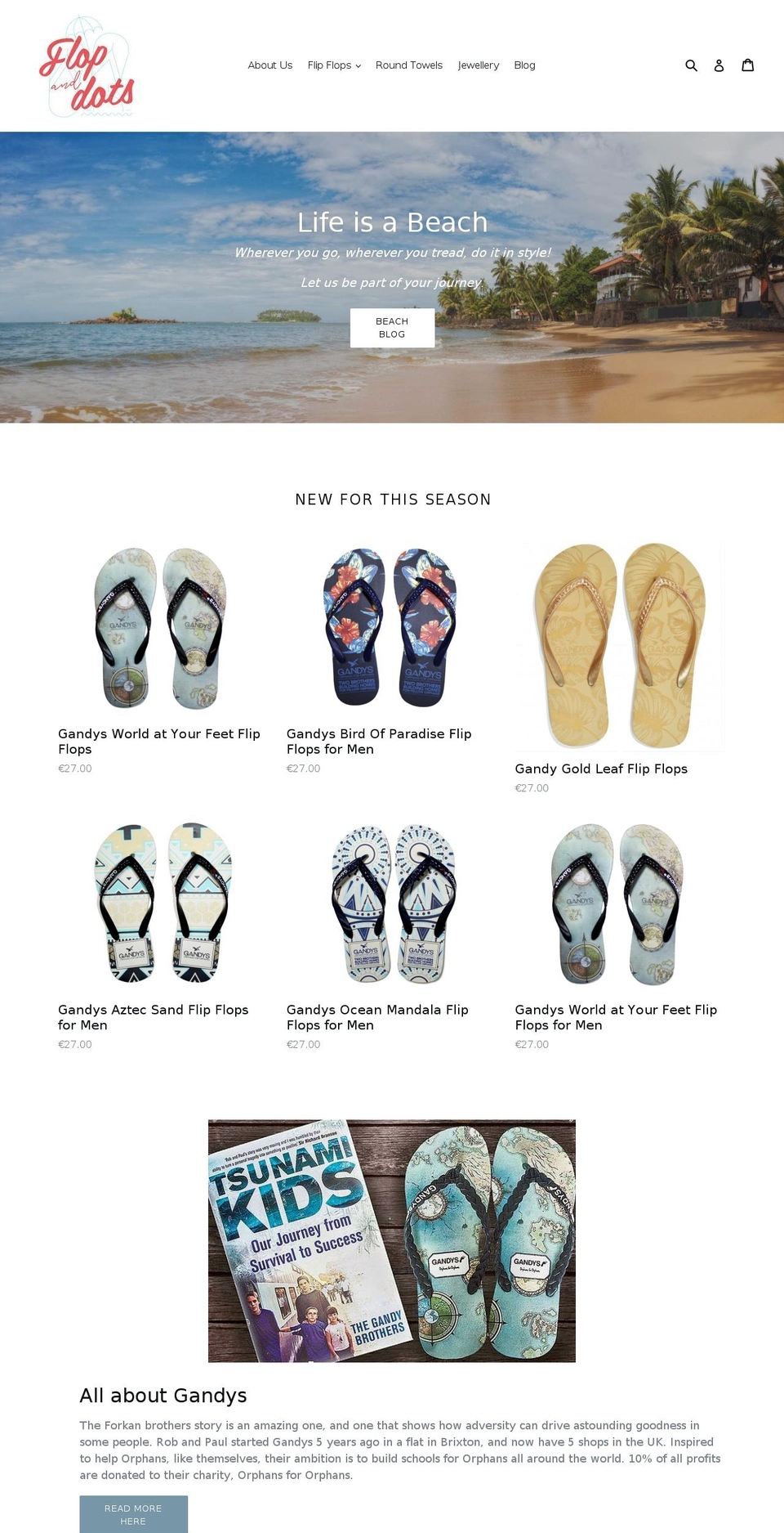 flopanddots.com shopify website screenshot