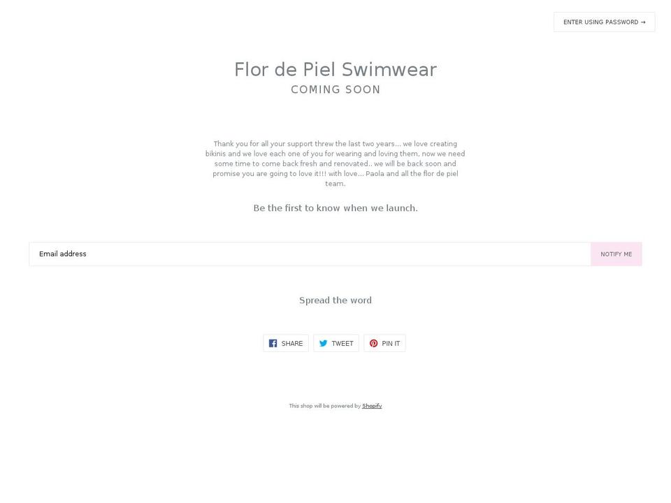 flor-de-piel-swimwear.myshopify.com shopify website screenshot