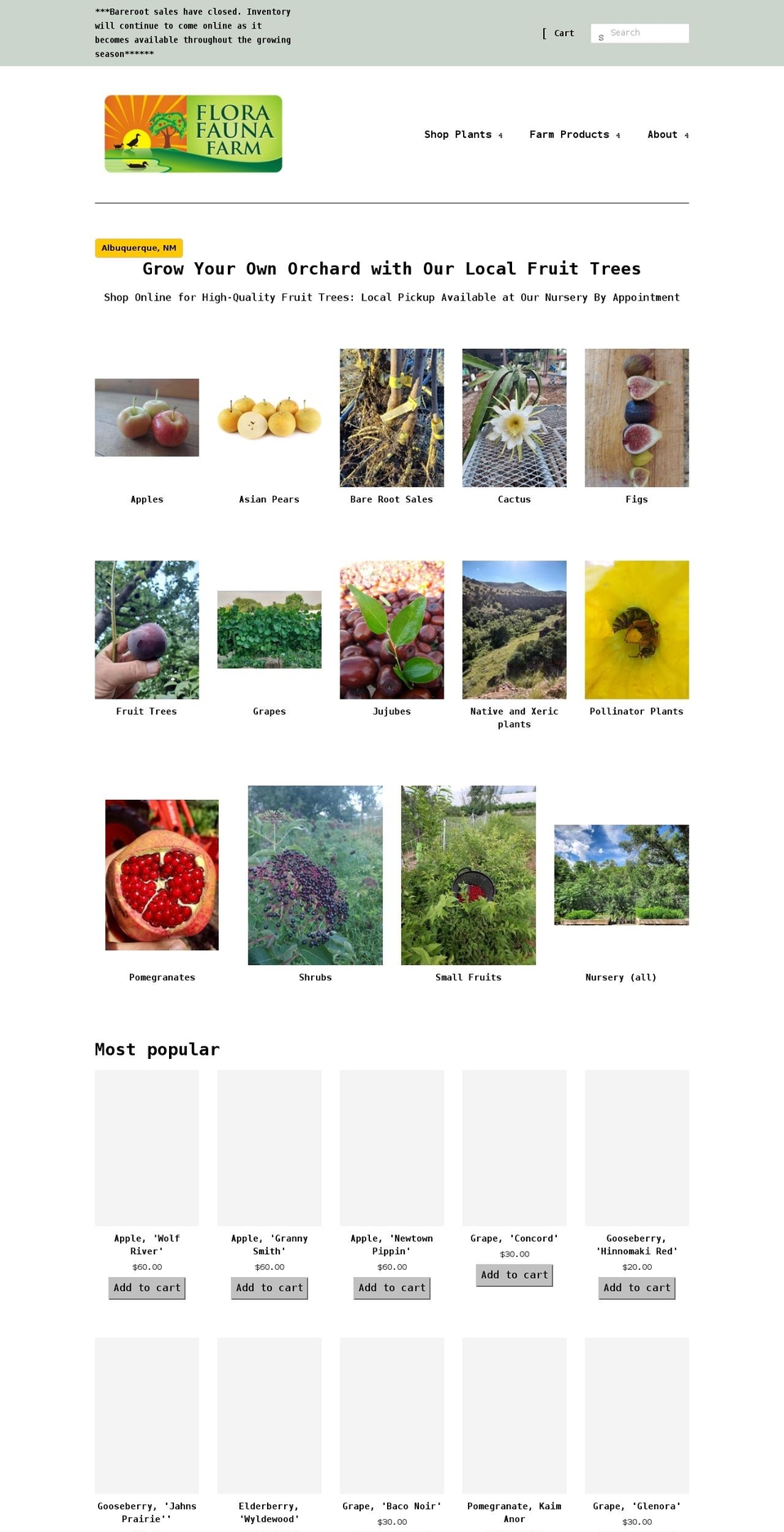 flora-fauna-farm.myshopify.com shopify website screenshot
