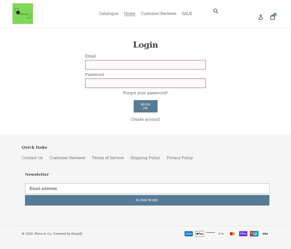 floraandco.net.au shopify website screenshot
