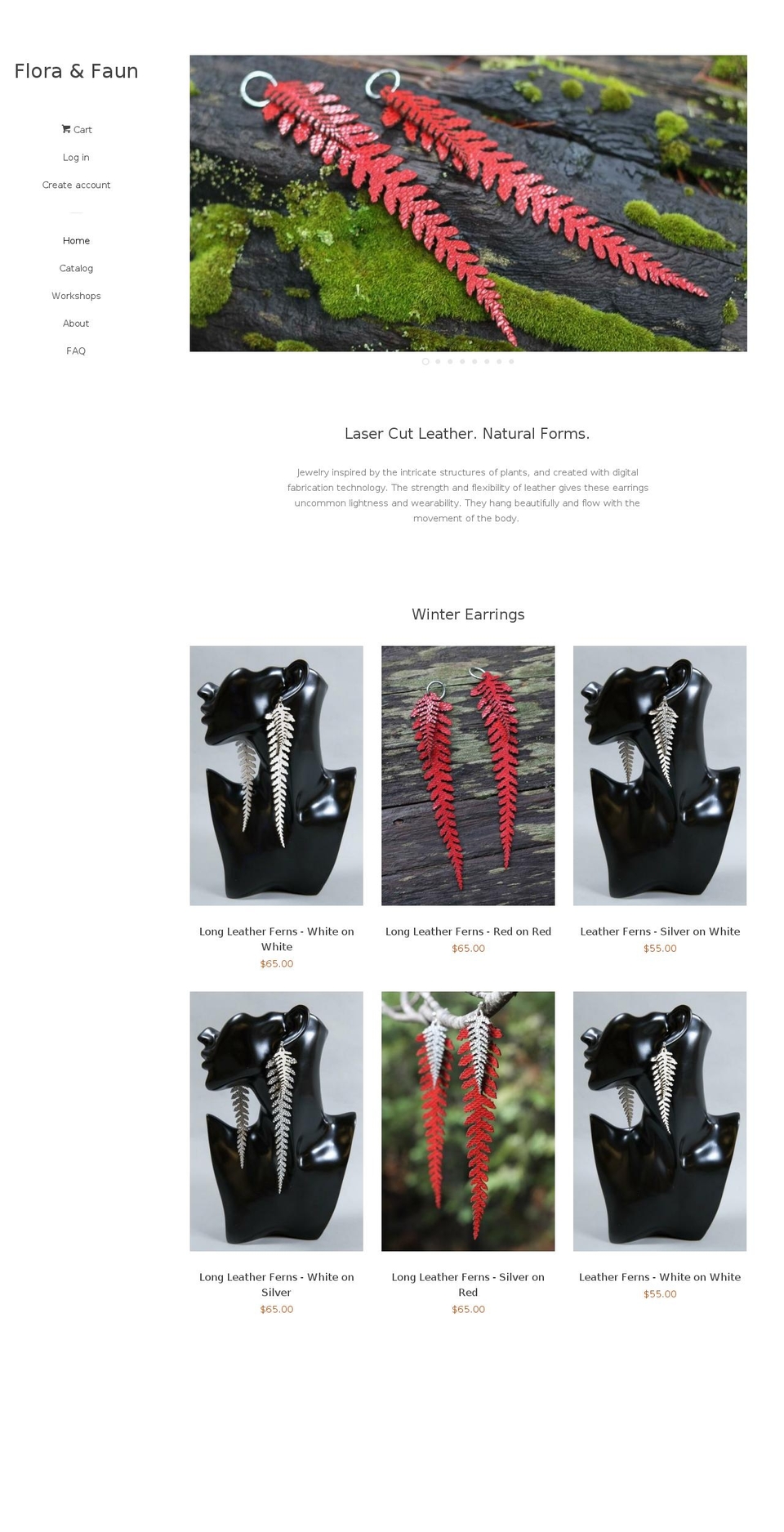 floraandfaun.com shopify website screenshot