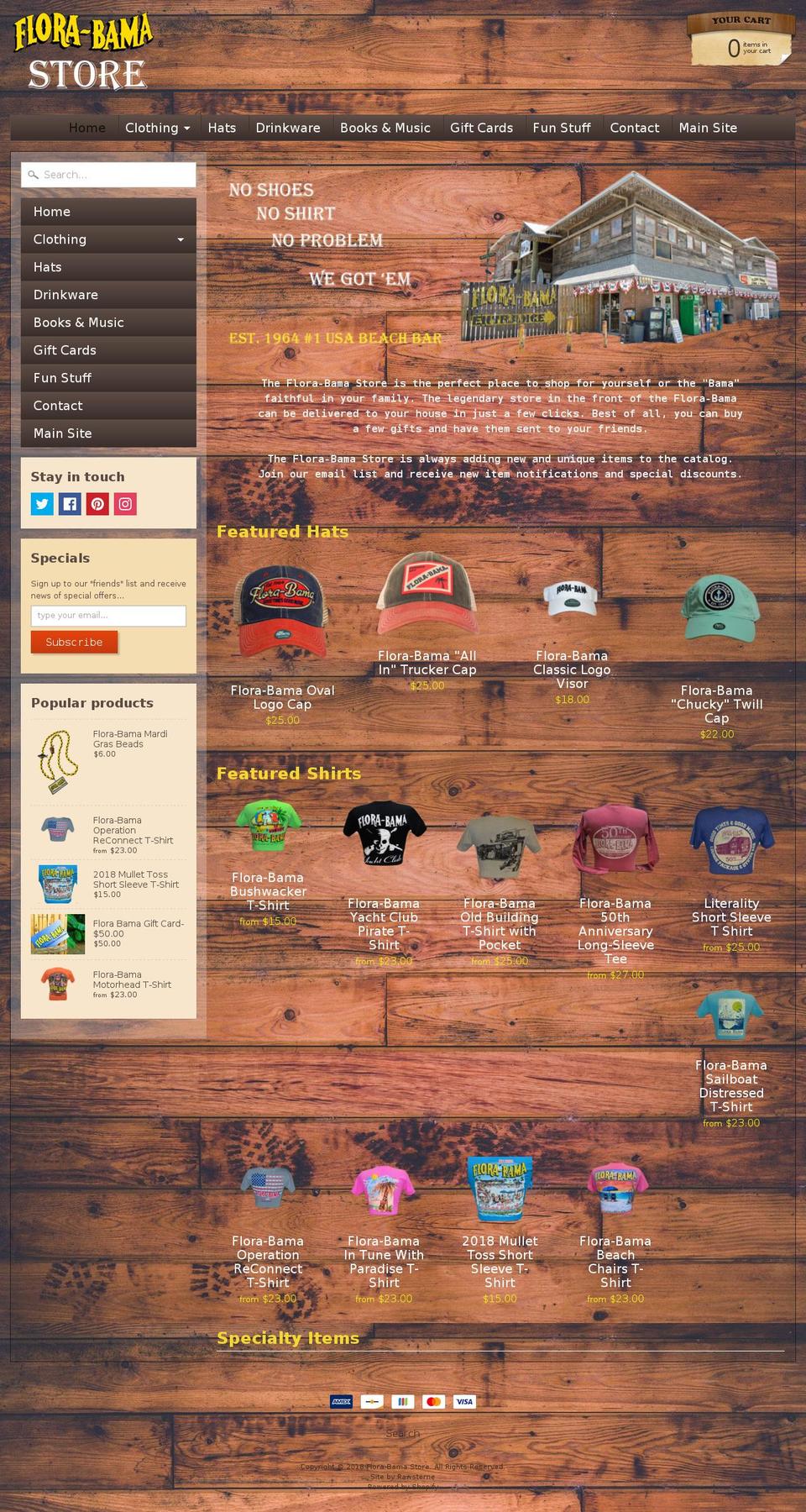 florabamastore.com shopify website screenshot