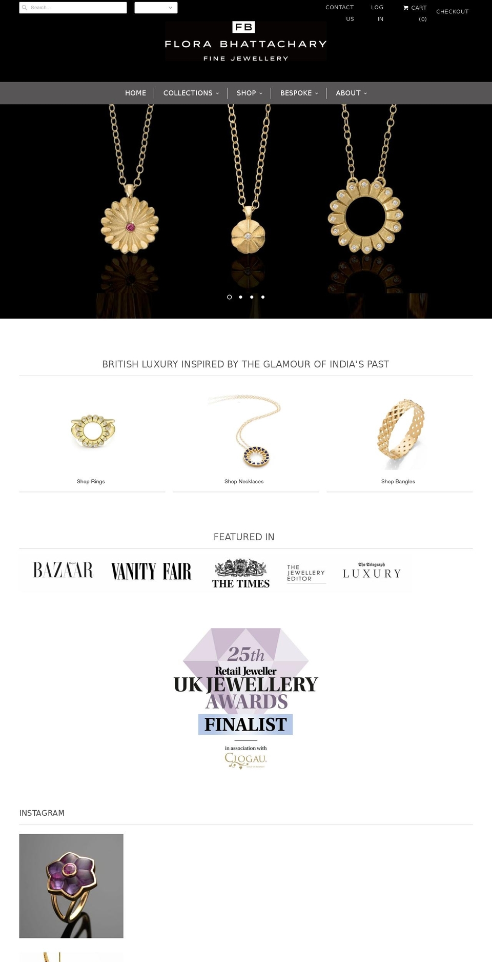 florabhattachary.com shopify website screenshot