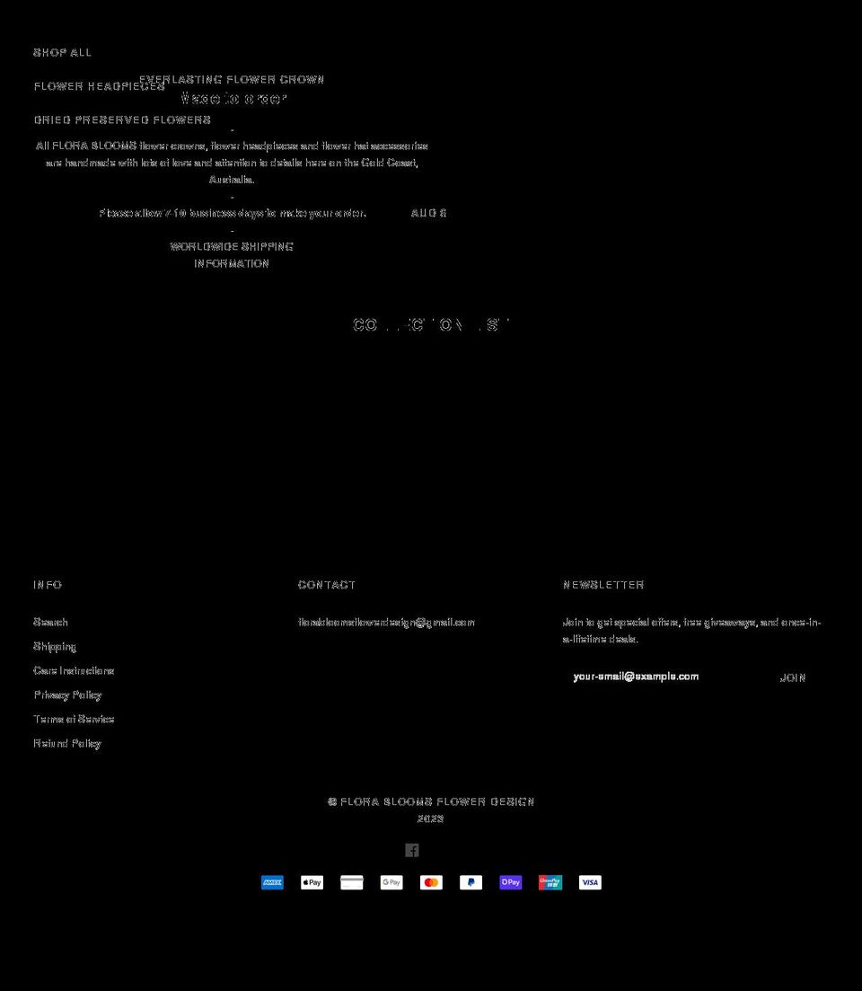 florablooms.com.au shopify website screenshot