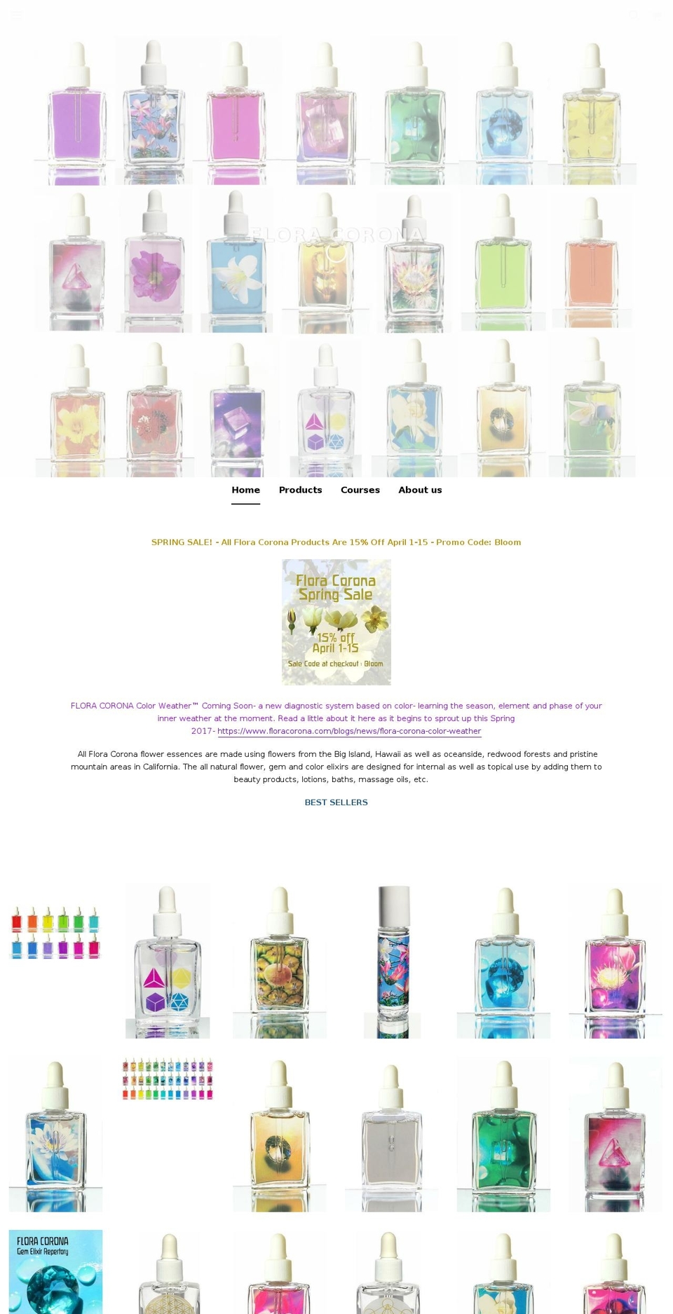 floracorona.com shopify website screenshot
