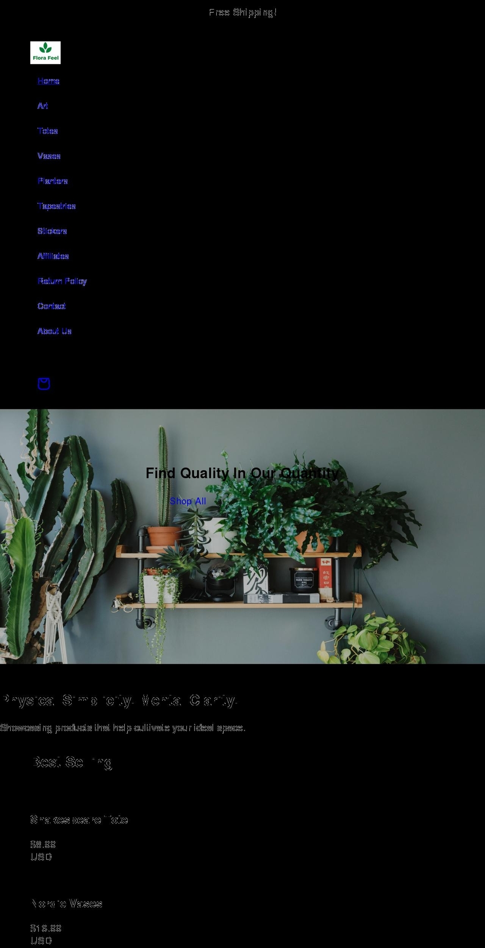 florafeel.com shopify website screenshot