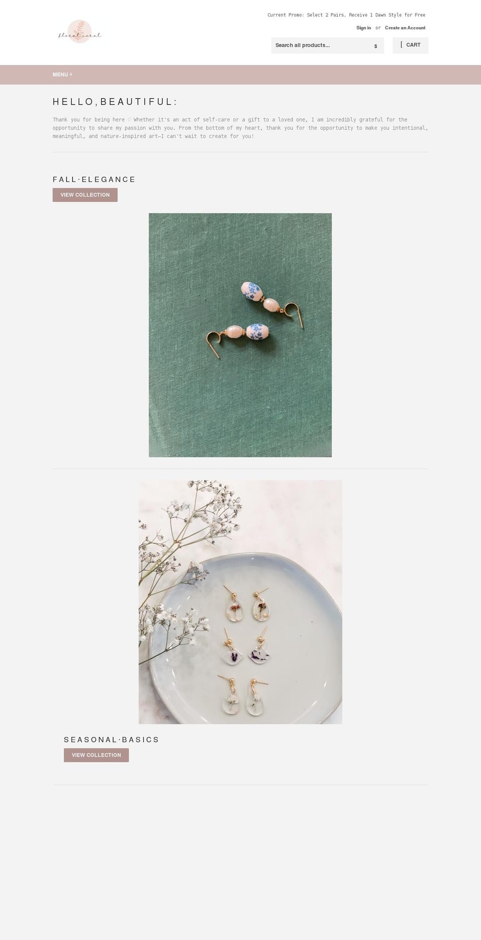 floralcoraldesign.com shopify website screenshot