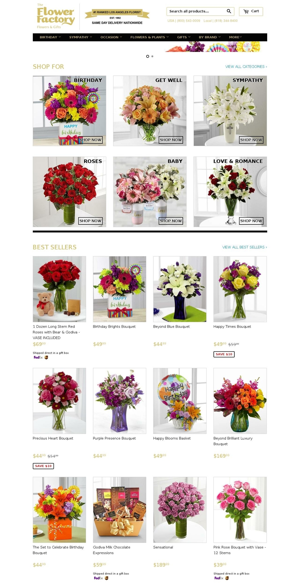 floraldeliverytoday.com — Shopify storefront screenshot