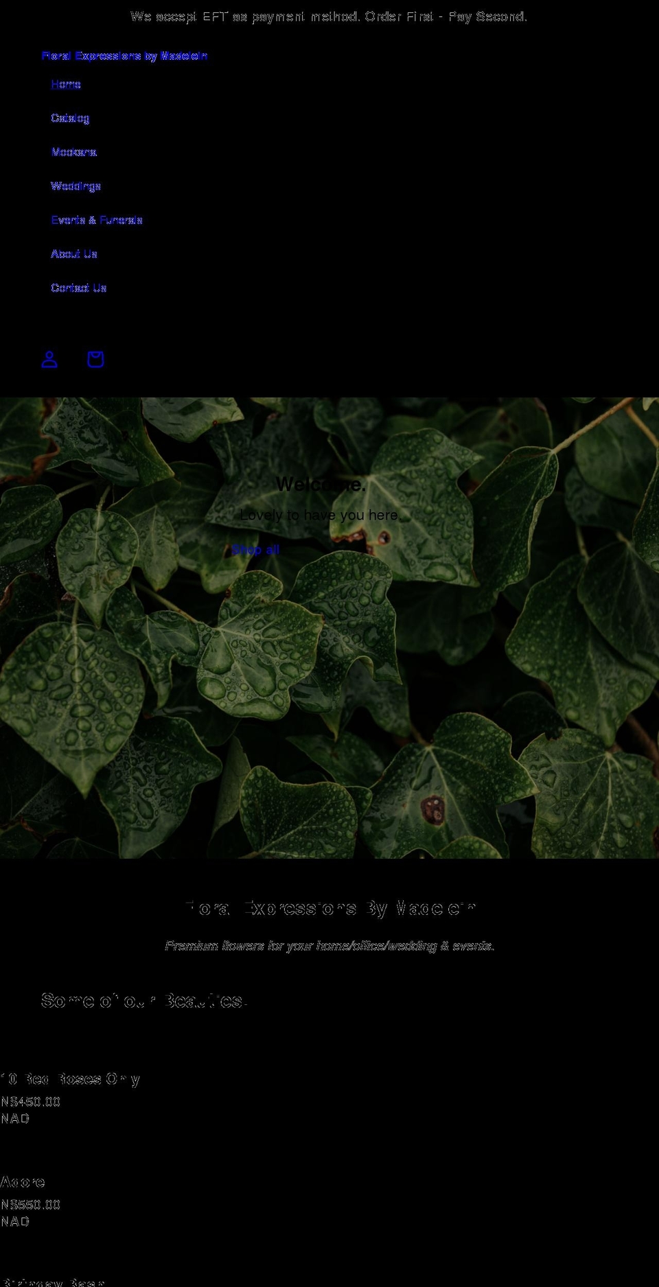 floralexpressions.org shopify website screenshot